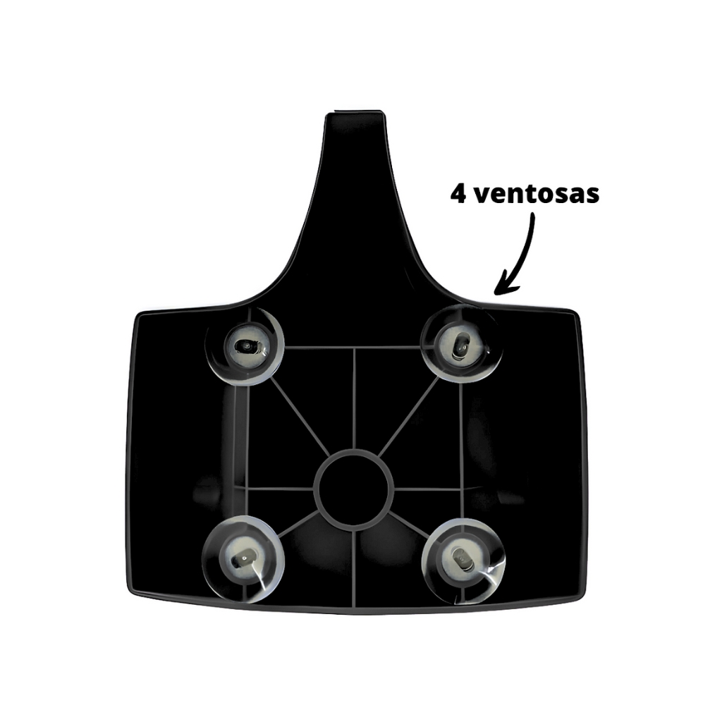 Ventosas Do Kit 4 Suportes para Bobina Fundo Estrela com Ventosas – Cor Preta